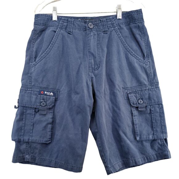 Ecko Unltd Men's Cargo Shorts Blue Sizer 30 100% Cotton Pockets - Picture 1 of 11